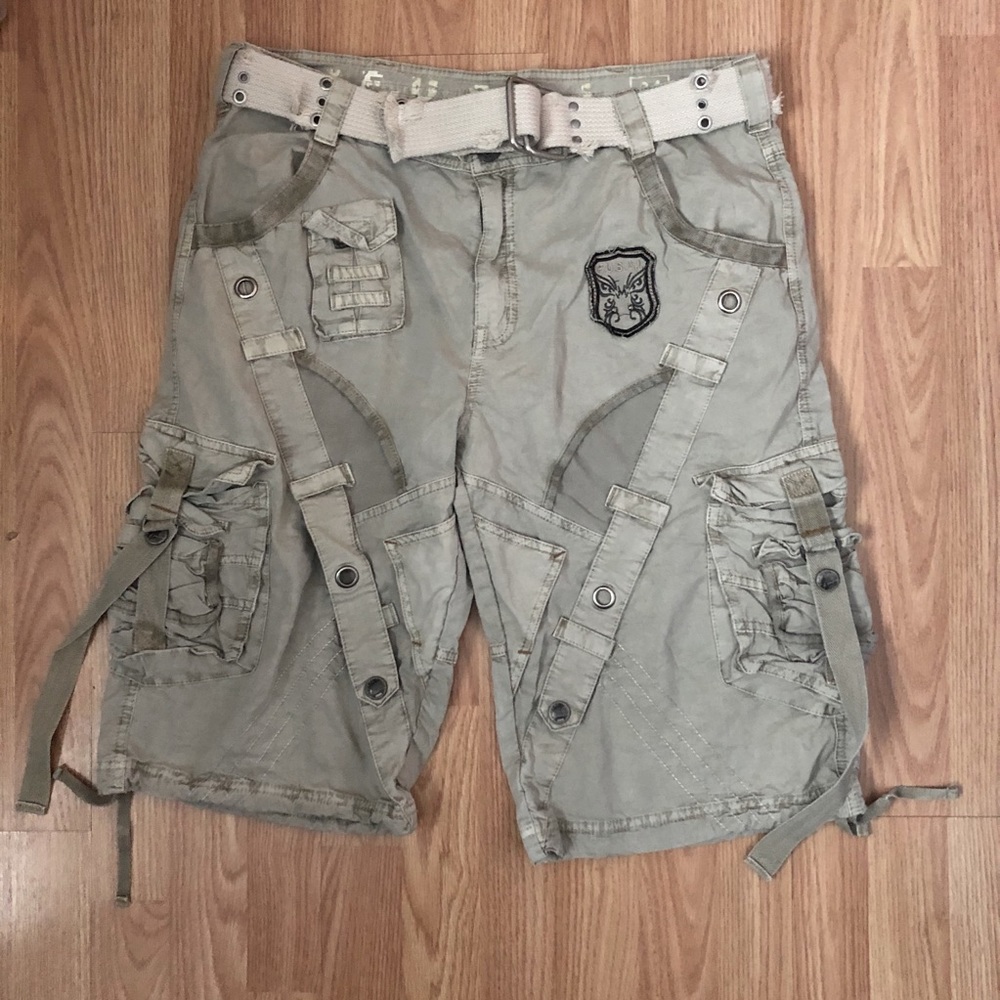 F.U.S.A.I. Men’s Cargo Shorts, Sz 34